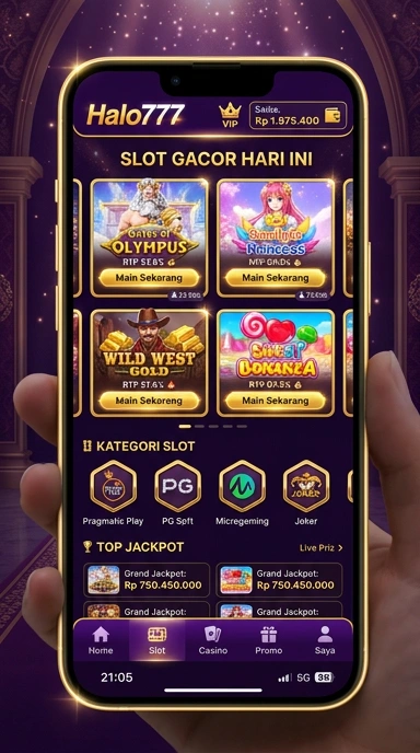 Cuplikan layar menu unduhan halo777 untuk perangkat Android